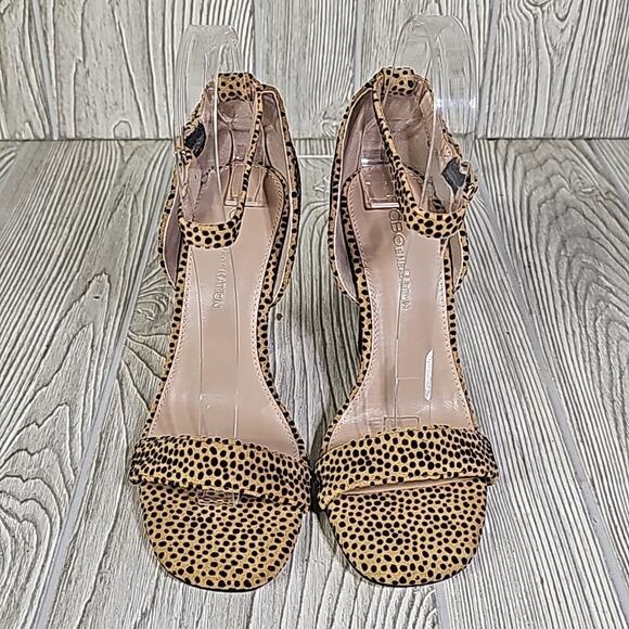 BCBGeneration Lexana Animal Print Leather Heeled Sandals Womens Size 5 - Picture 3 of 14